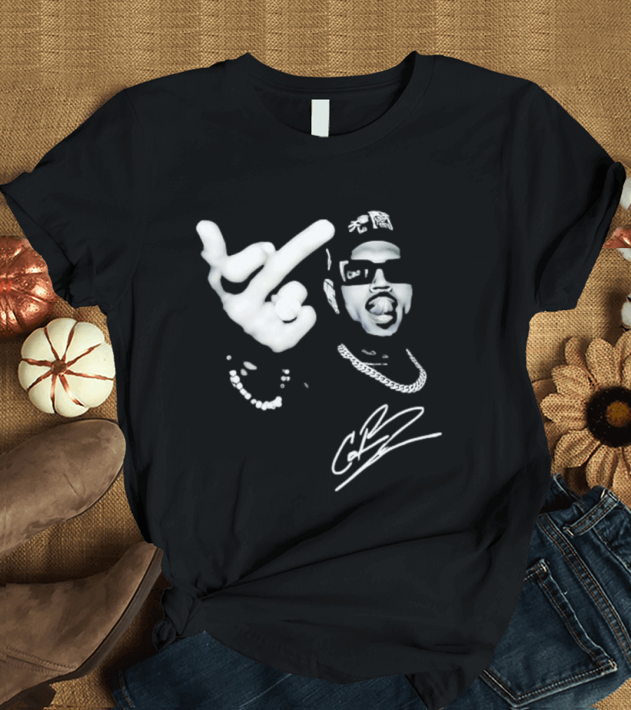 Chris Brown Middle Finger CB Signature T-Shirt
