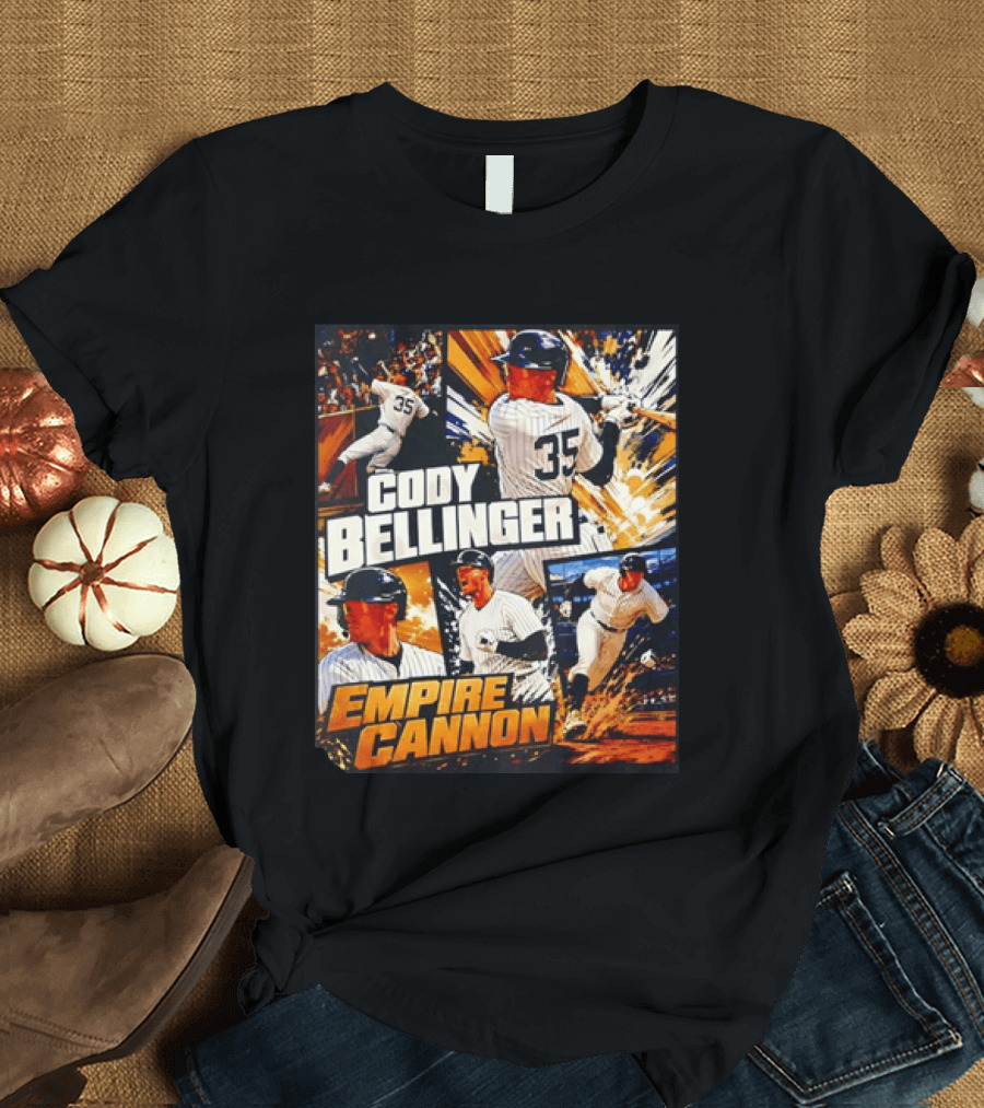 Cody Bellinger Empire Cannon 35 Baseball Action Collage T-Shirt