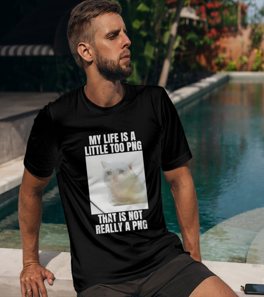 My Life Is A Little Too PNG That Is Not Really A PNG Cat Meme T-Shirt
