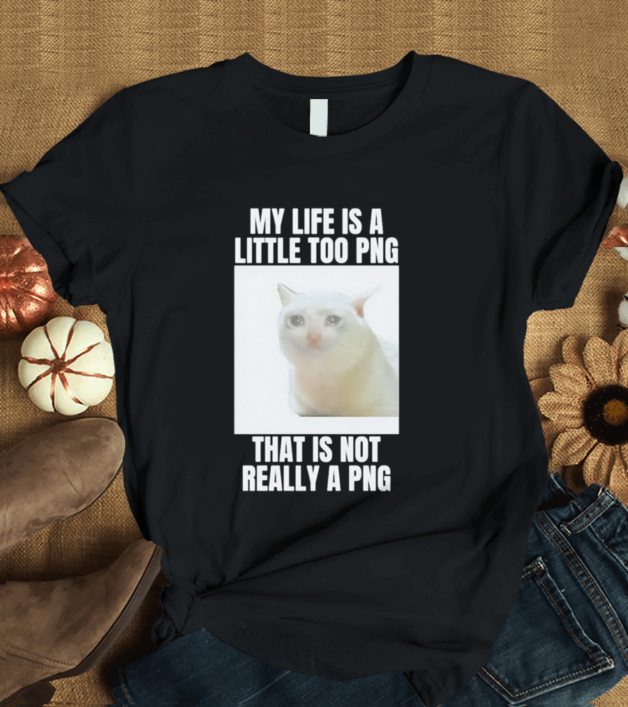 My Life Is A Little Too PNG That Is Not Really A PNG Cat Meme T-Shirt