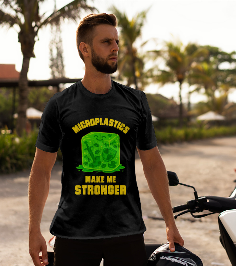 Microplastics Make Me Stronger Gelatinous Block Sword Shield Boot T-Shirt