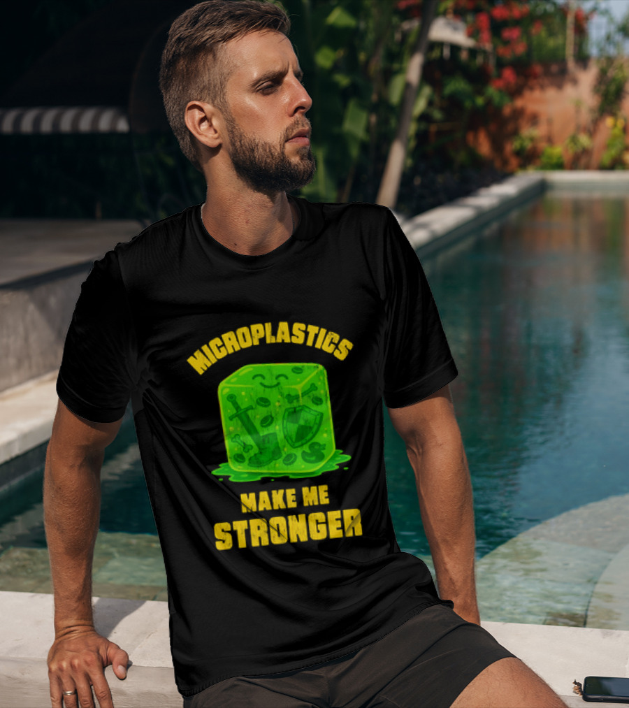 Microplastics Make Me Stronger Gelatinous Block Sword Shield Boot T-Shirt