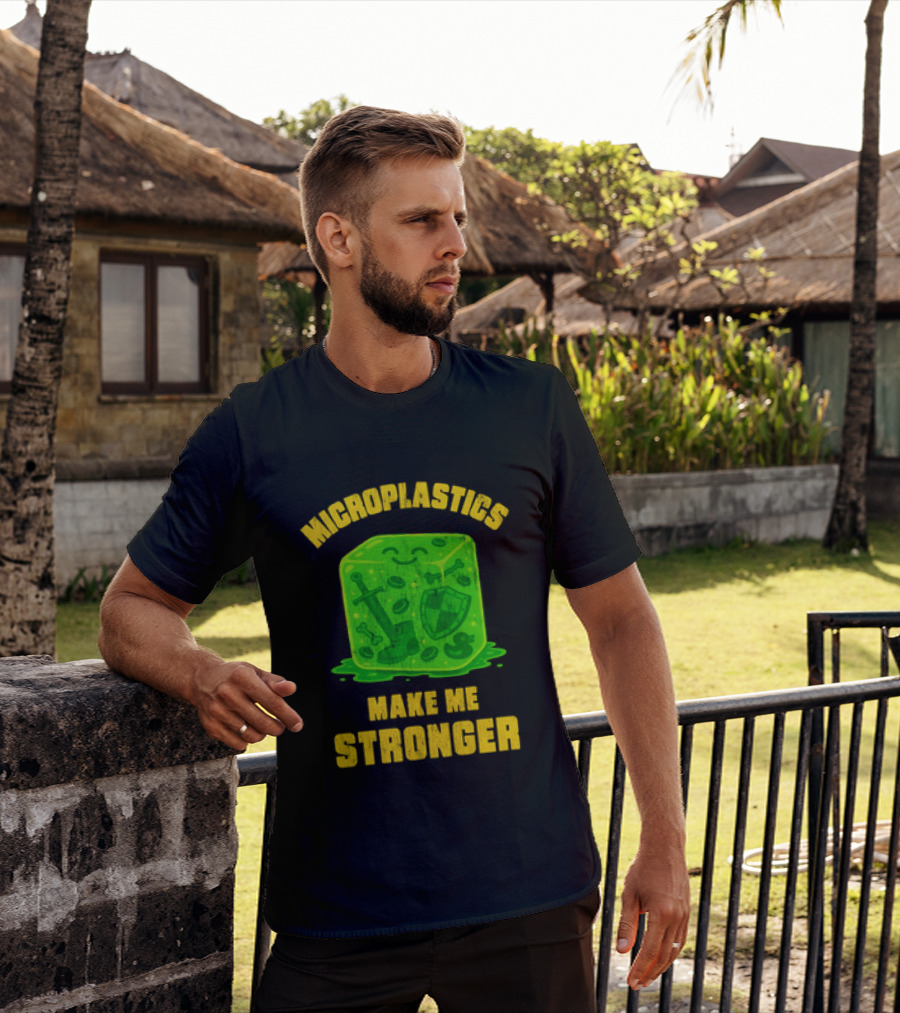 Microplastics Make Me Stronger Gelatinous Block Sword Shield Boot T-Shirt