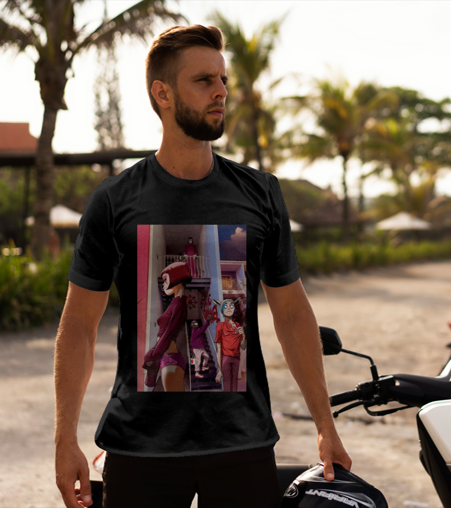 GORILLAZ The Stainz Staircase Characters T-Shirt
