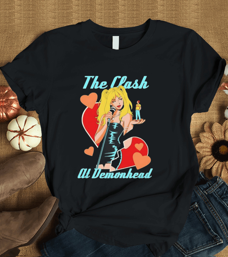 The Clash At Demonhead Scott Pilgrim Band Heart T-Shirt