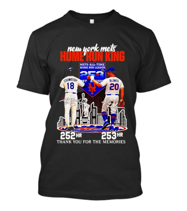 New York Mets Home Run King Celebration Darryl Strawberry And Pete Alonso Thank You For The Memories T-Shirt