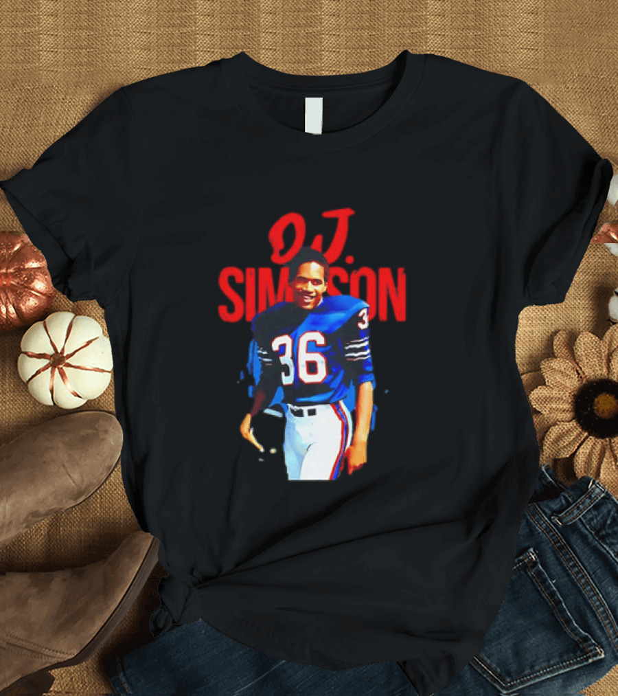 O.J. Simpson 36 Buffalo Bills Football Player T-Shirt