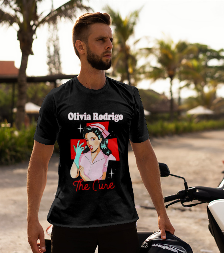 Olivia Rodrigo The Cure Pop Art Style Retro Nurse T-Shirt