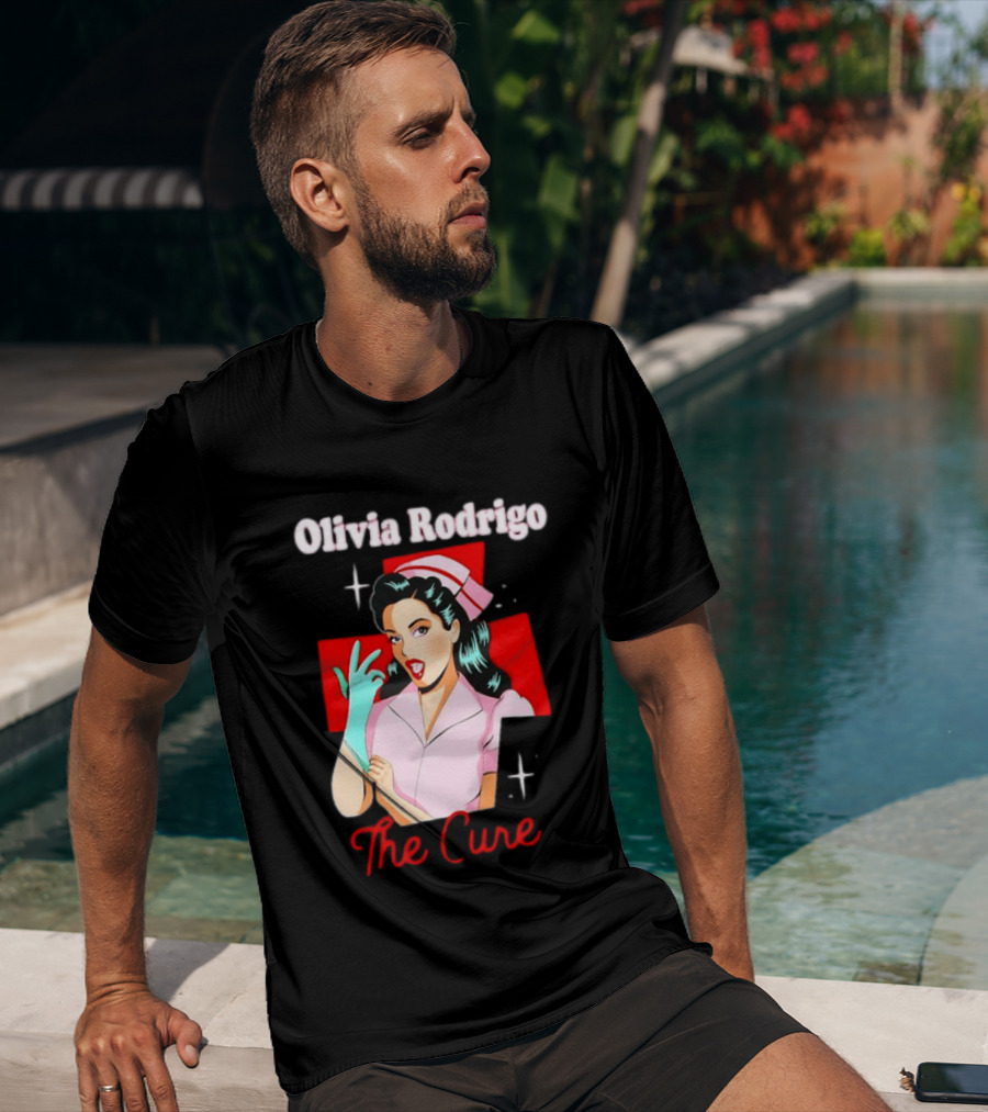 Olivia Rodrigo The Cure Pop Art Style Retro Nurse T-Shirt