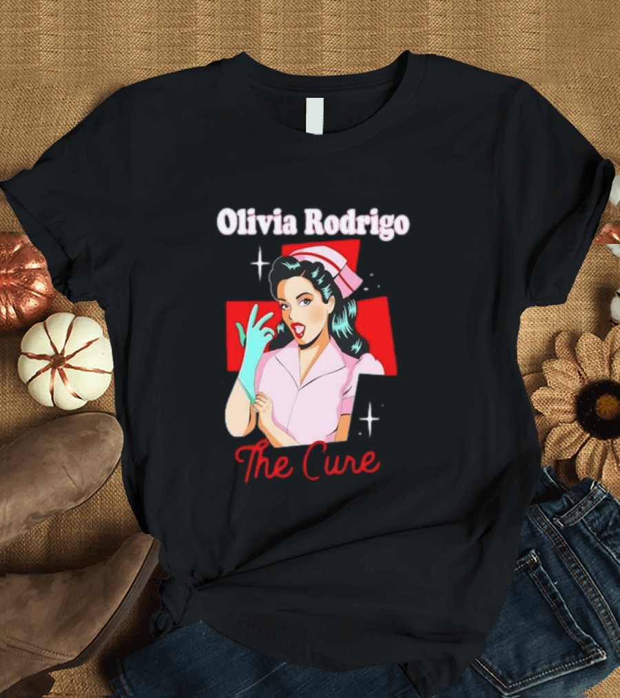 Olivia Rodrigo The Cure Pop Art Style Retro Nurse T-Shirt
