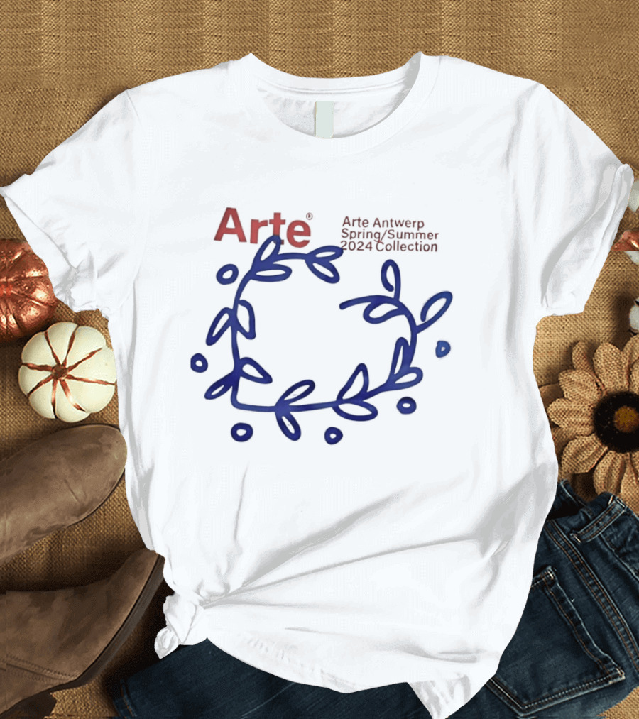 Arte Antwerp Spring Summer 2024 Collection Blue Leaf Circle T-Shirt