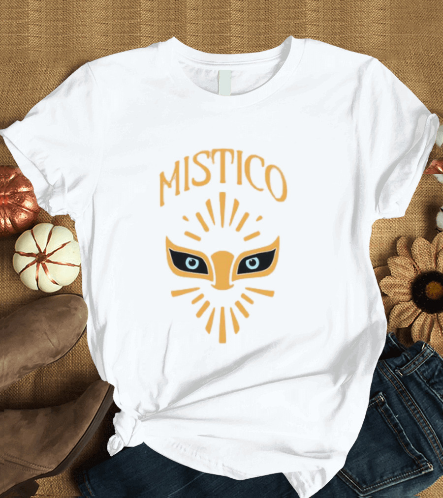 Mistico Luchador Eyes Mask Staring Lucha Libre Wrestling T-Shirt