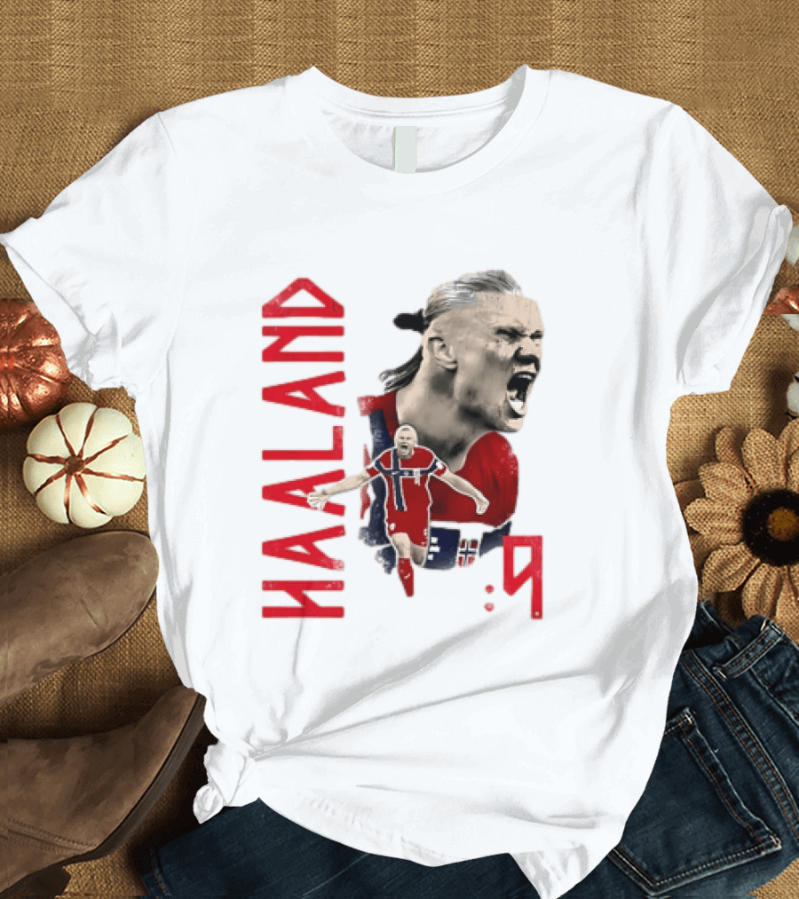 Haaland Norway National Soccer Star 9 T-Shirt