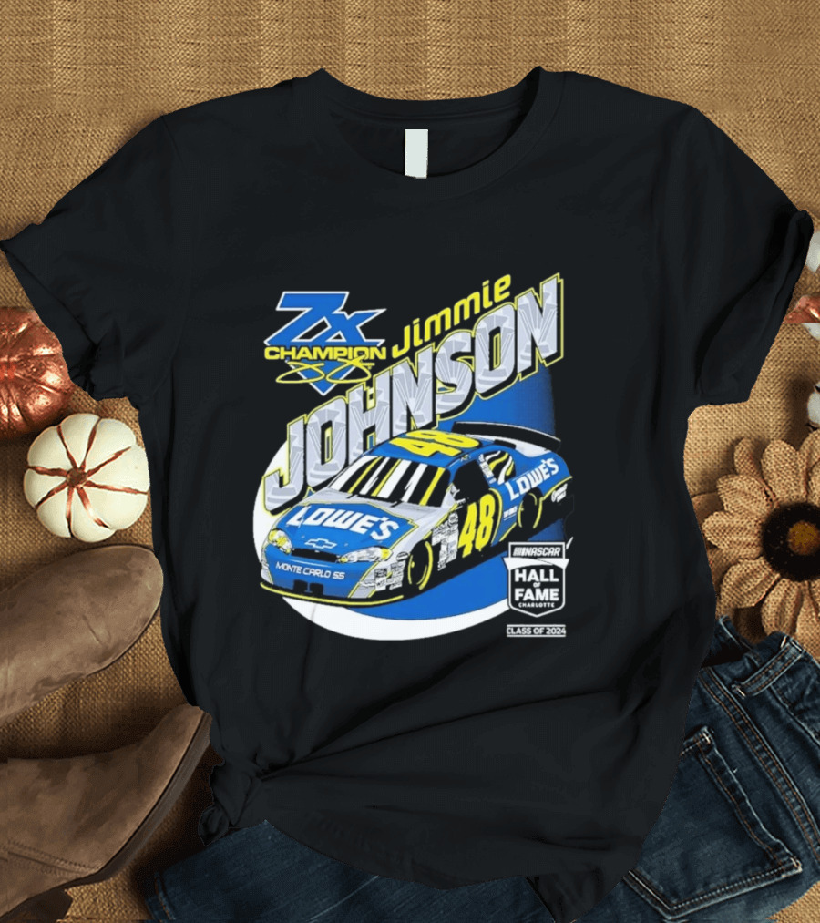 Jimmie Johnson 7X Champion Lowe's 48 NASCAR Hall Of Fame Class Of 2024 T-Shirt