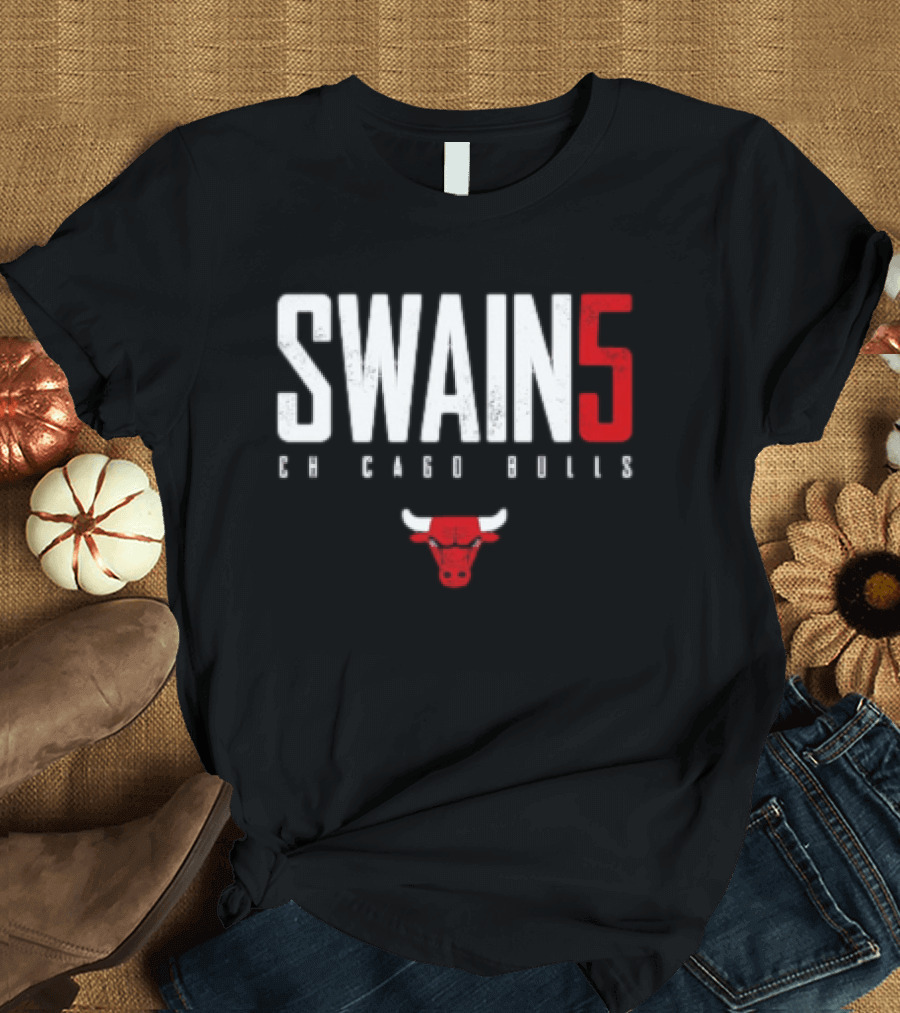 SWAIN 5 Chicago Bulls 23 Red Bulls T-Shirt