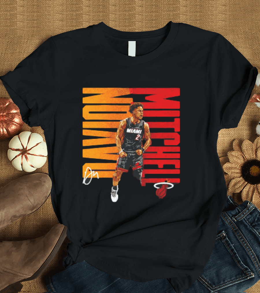 Davion Mitchell Miami Heat Number 2 Basketball Player T-Shirt