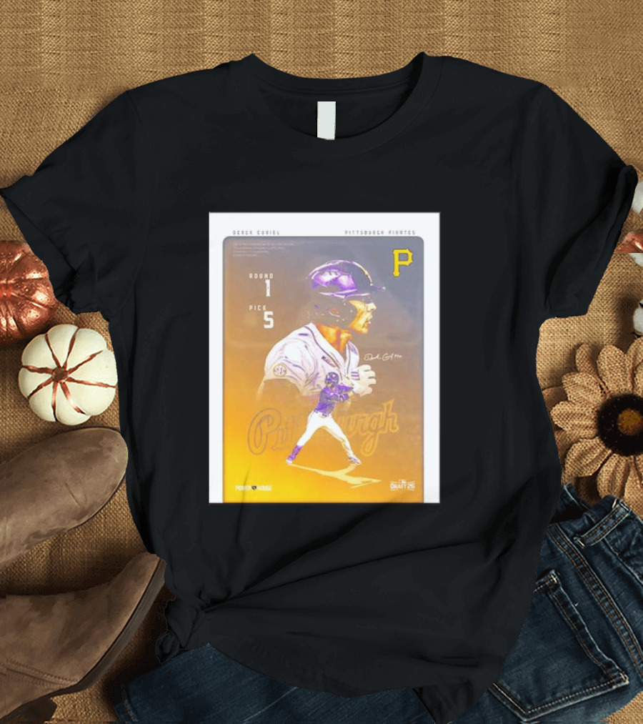 Derek Curiel Pittsburgh Pirates MLB Draft Round 1 Pick 5 Prospect 2026 T-Shirt