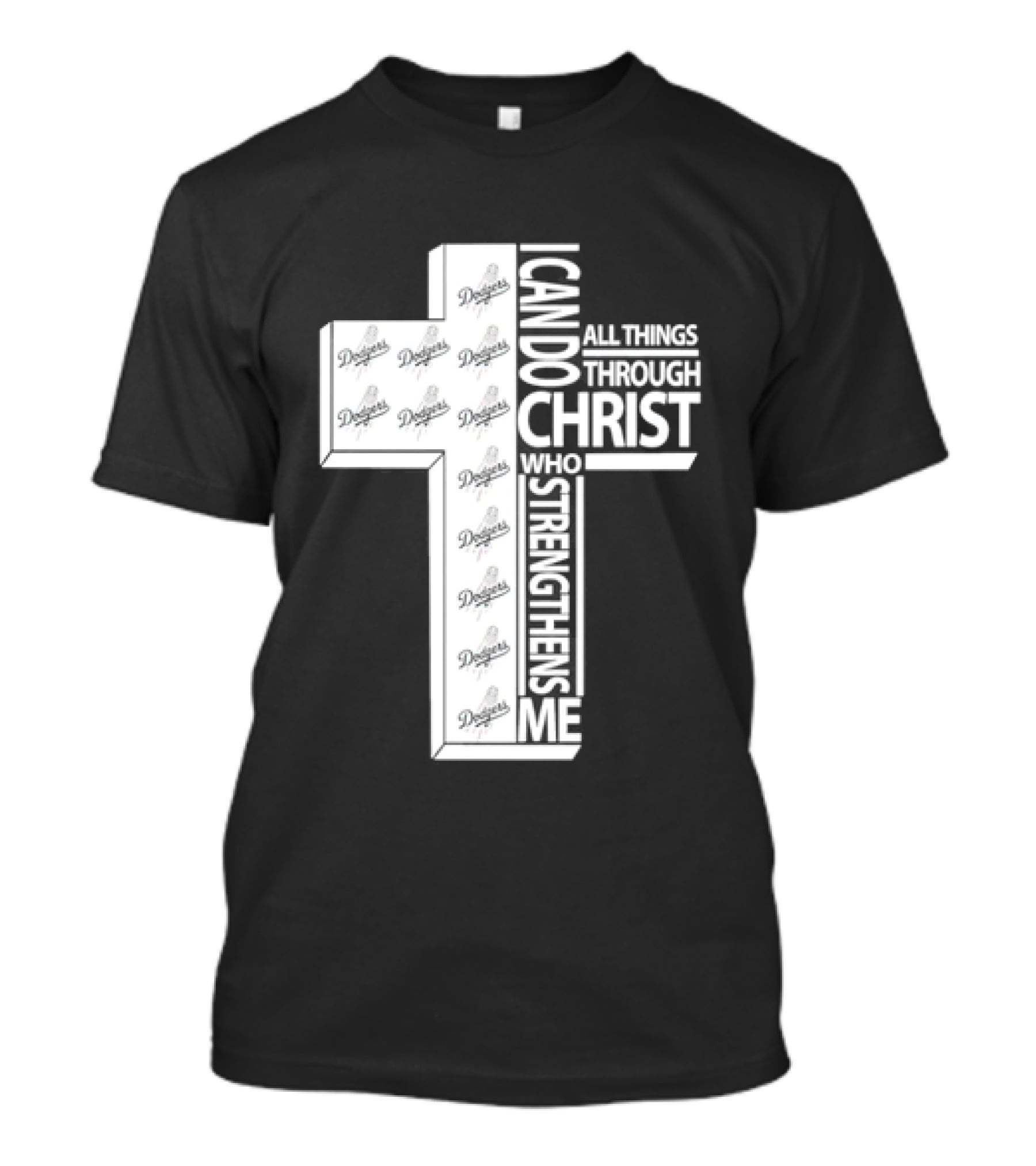 Dodgers I Can Do All Things Through Christ Who Strengthens Me Cross T-Shirt