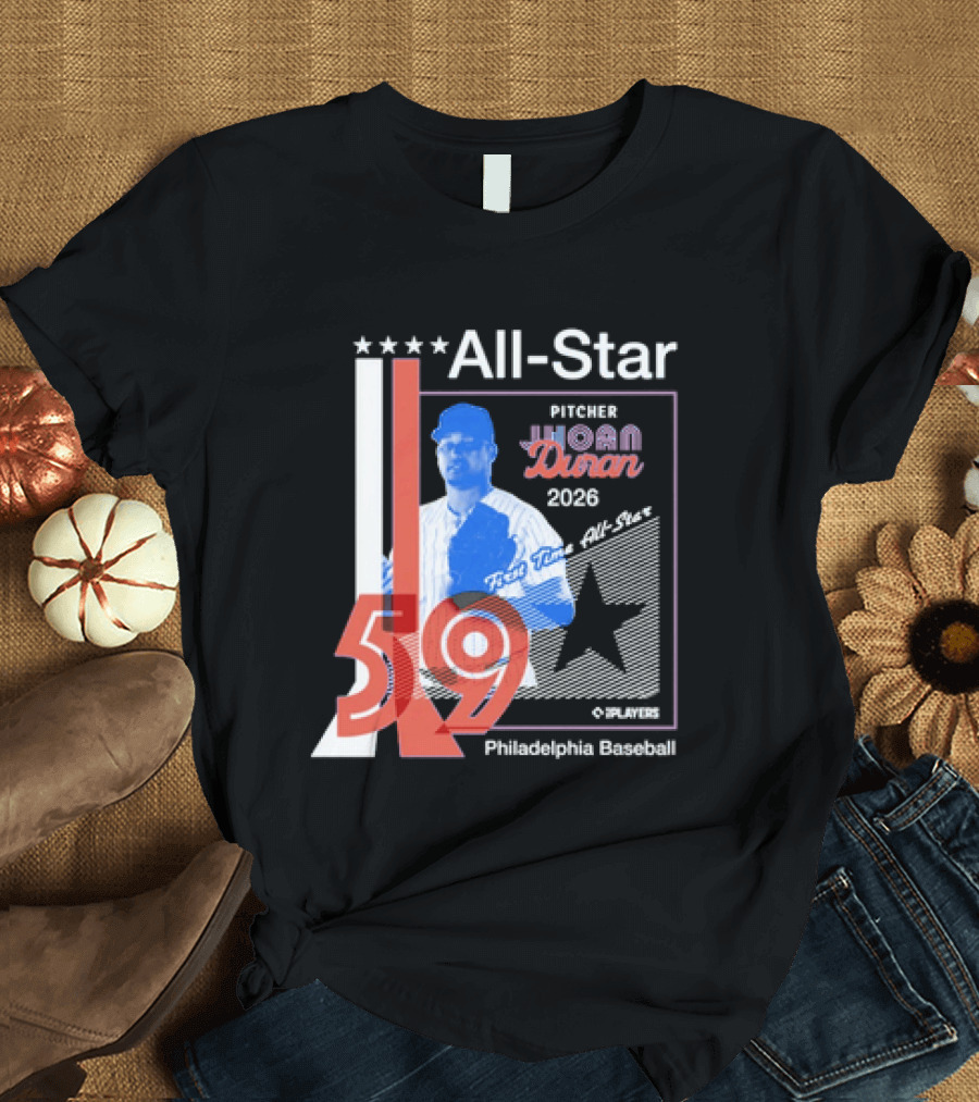 All Star Pitcher Jhoan Duran 2026 First Time Star 59 Philadelphia Baseball T-Shirt