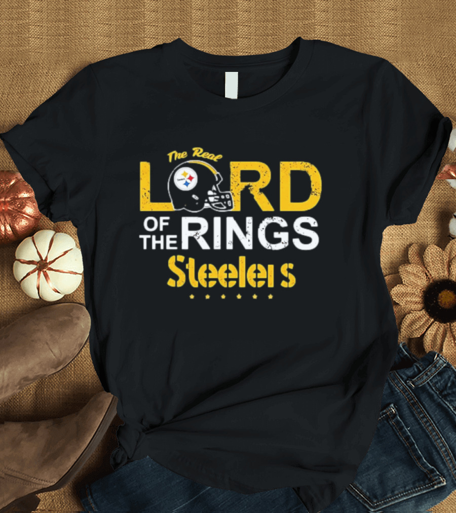 The Real Lord Of The Rings Steelers Pittsburgh Helmets And Stars T-Shirt