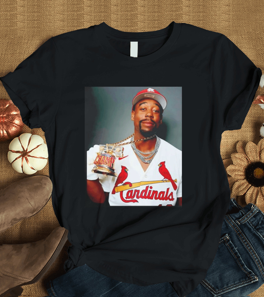 St Louis Cardinals Jordan Walker Champ Trophy Baseball T-Shirt