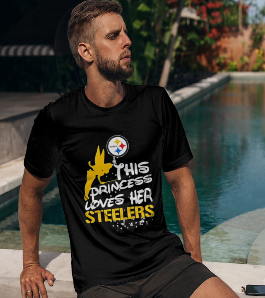 Tinkerbell This Princess Loves Her Steelers Pittsburgh Steelers T-Shirt