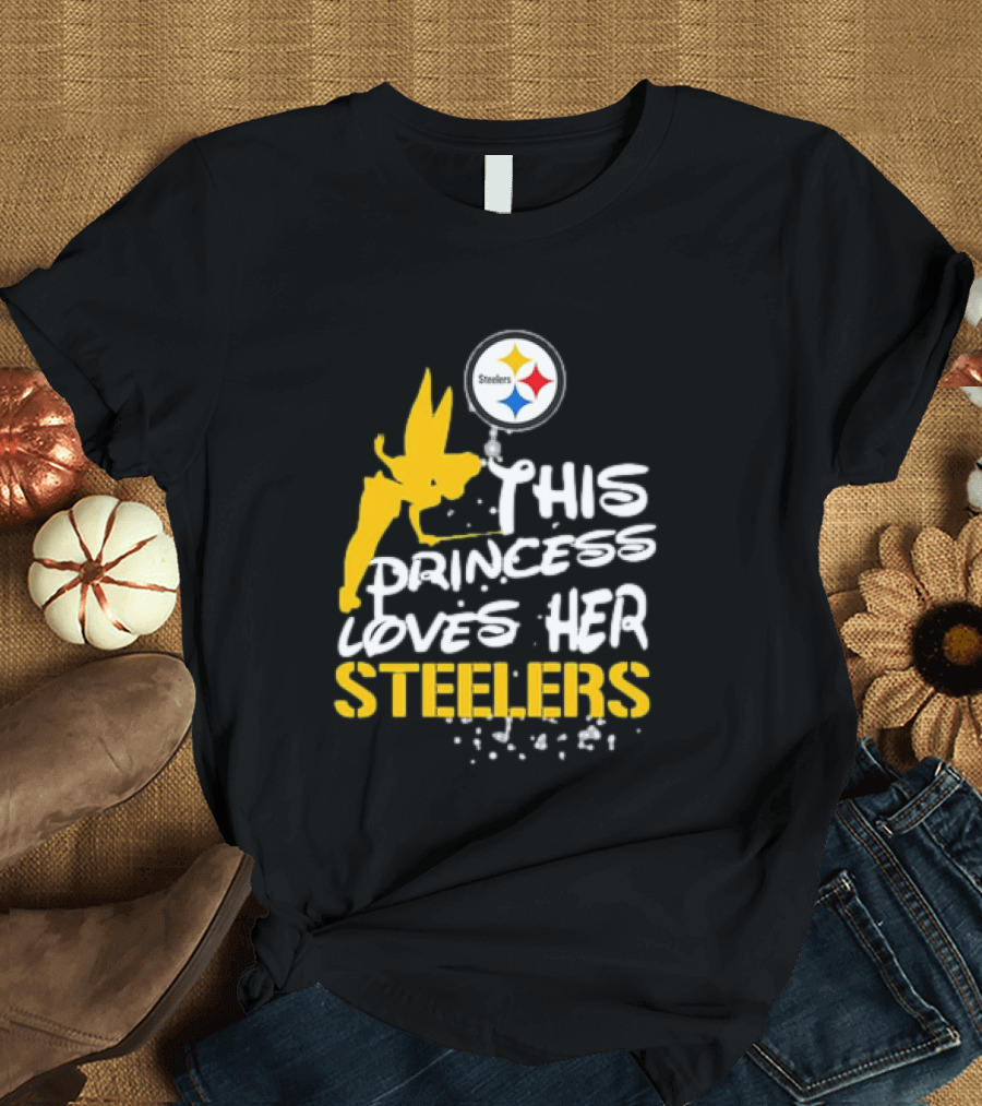 Tinkerbell This Princess Loves Her Steelers Pittsburgh Steelers T-Shirt