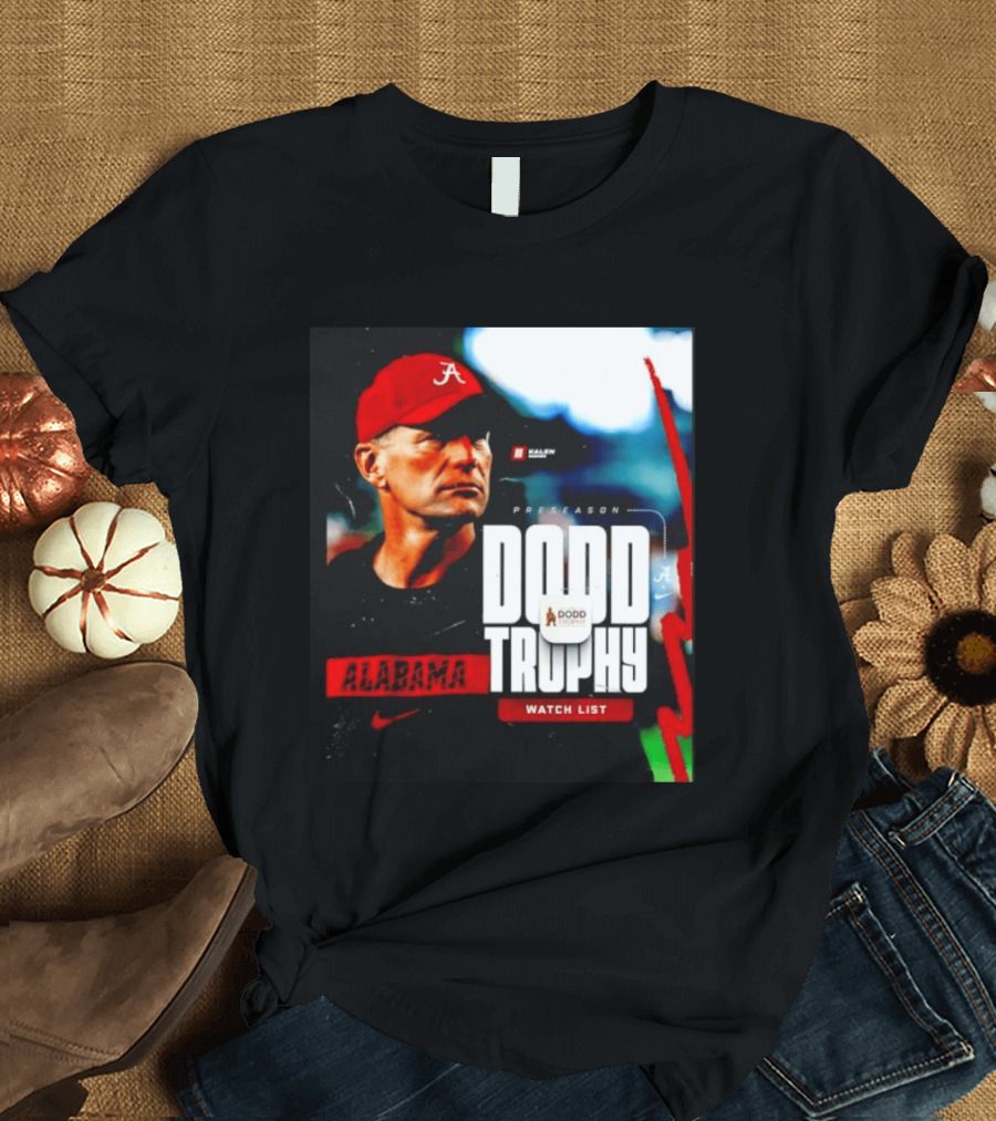 Alabama Crimson Tide Preseason Dodd Trophy List Kalen DeBoer Nike T-Shirt