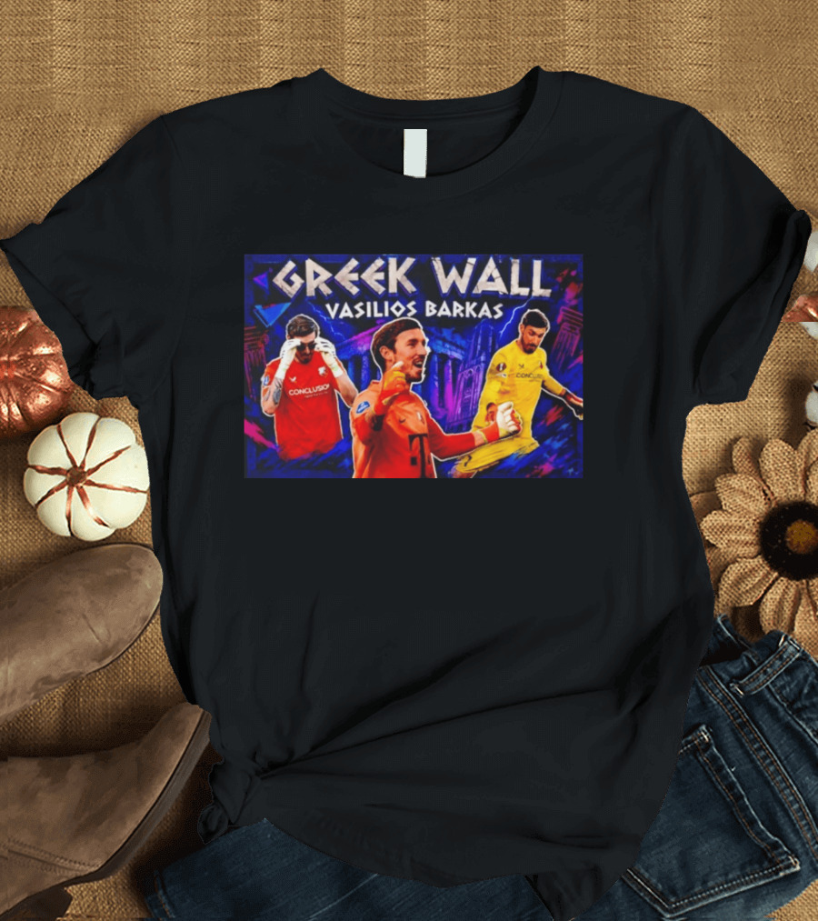 Greek Wall Vasilios Barkas Goalkeeper Collage T-Shirt