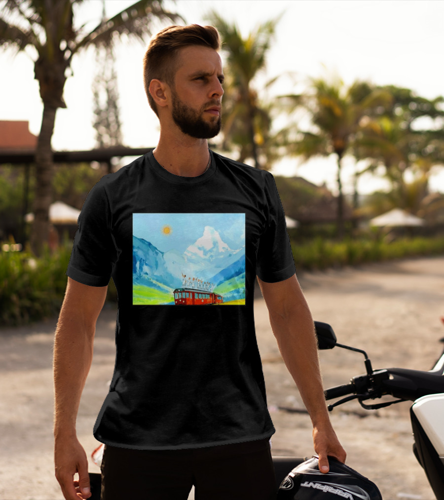 Lionel Messi Argentina Football Team Celebration On Swiss Alps Train T-Shirt