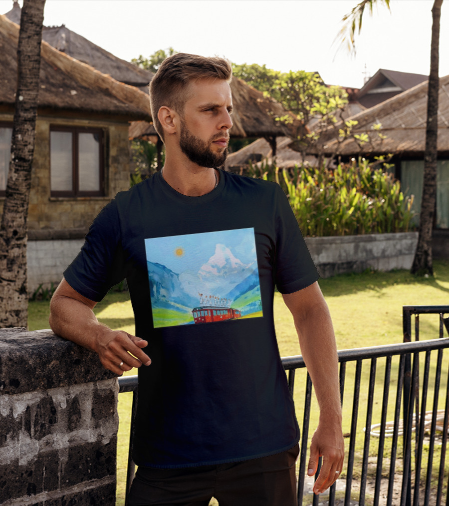 Lionel Messi Argentina Football Team Celebration On Swiss Alps Train T-Shirt