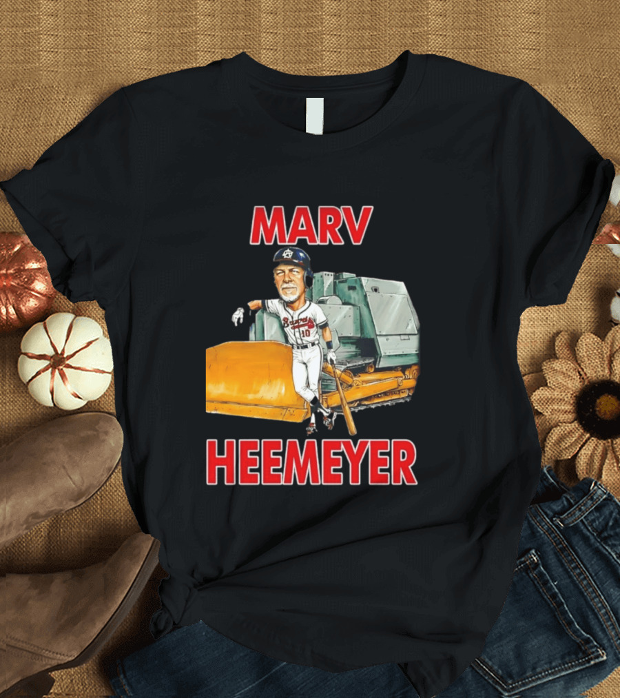 Marv Heemeyer Braves Player And Bulldozer Combo T-Shirt
