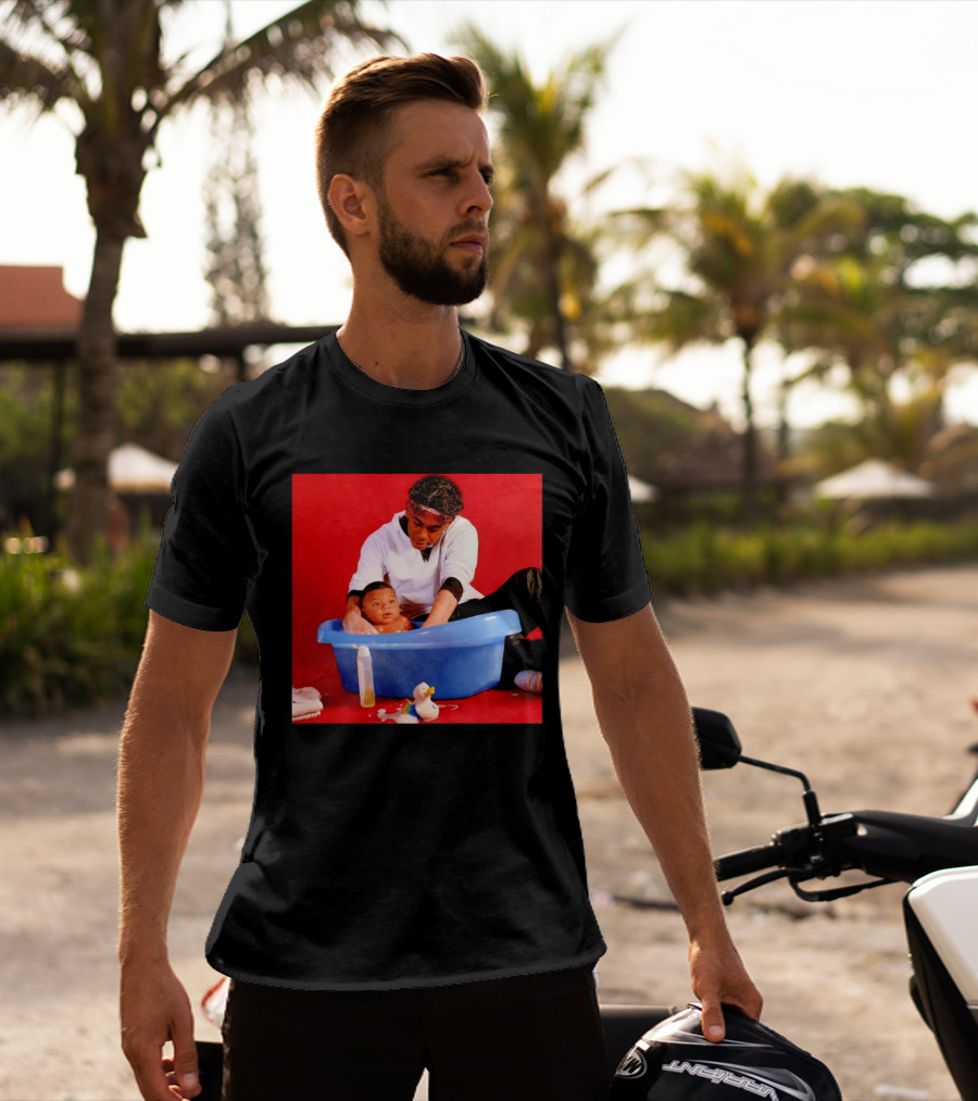 Mbappé Yamal Bath Time Meme With Baby In Blue Tub And Duck T-Shirt