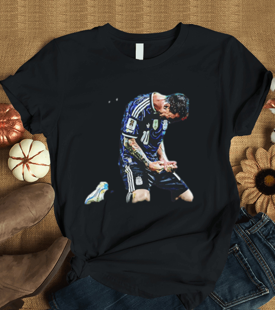 Messi Celebrates Argentina Victory With Passion And Emotion T-Shirt