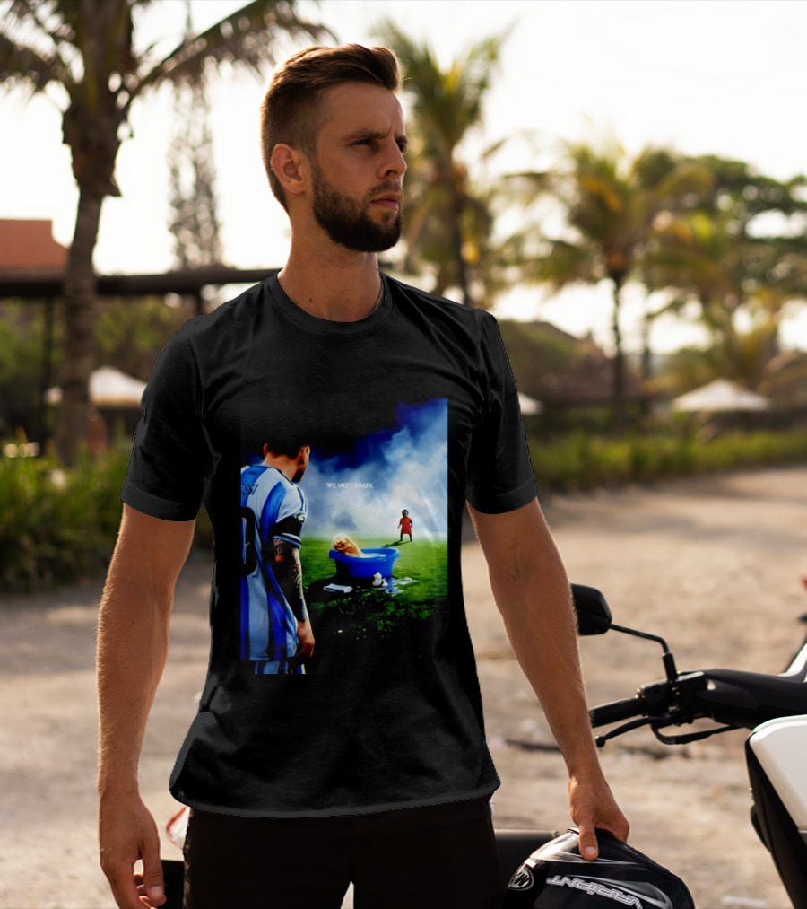 Messi X Lamine Yamal We Meet Again Argentina Spain Meme Football Scene T-Shirt