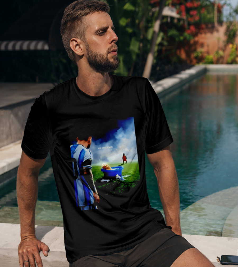 Messi X Lamine Yamal We Meet Again Argentina Spain Meme Football Scene T-Shirt