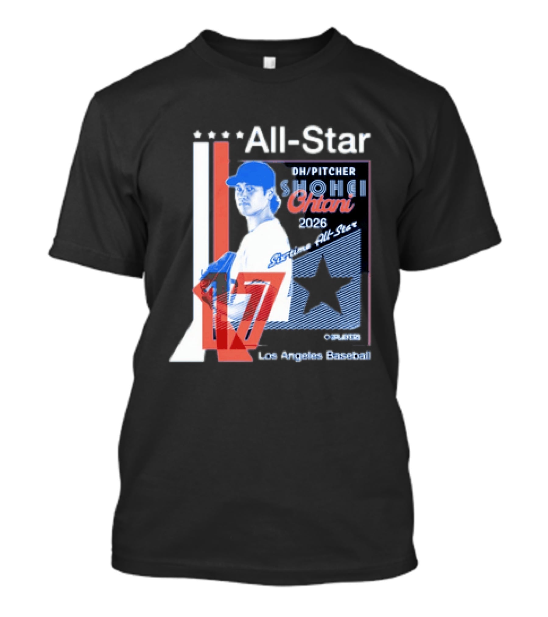 Shohei Ohtani 17 Los Angeles Baseball Six Time All Star 2026 Pitcher MLB T-Shirt