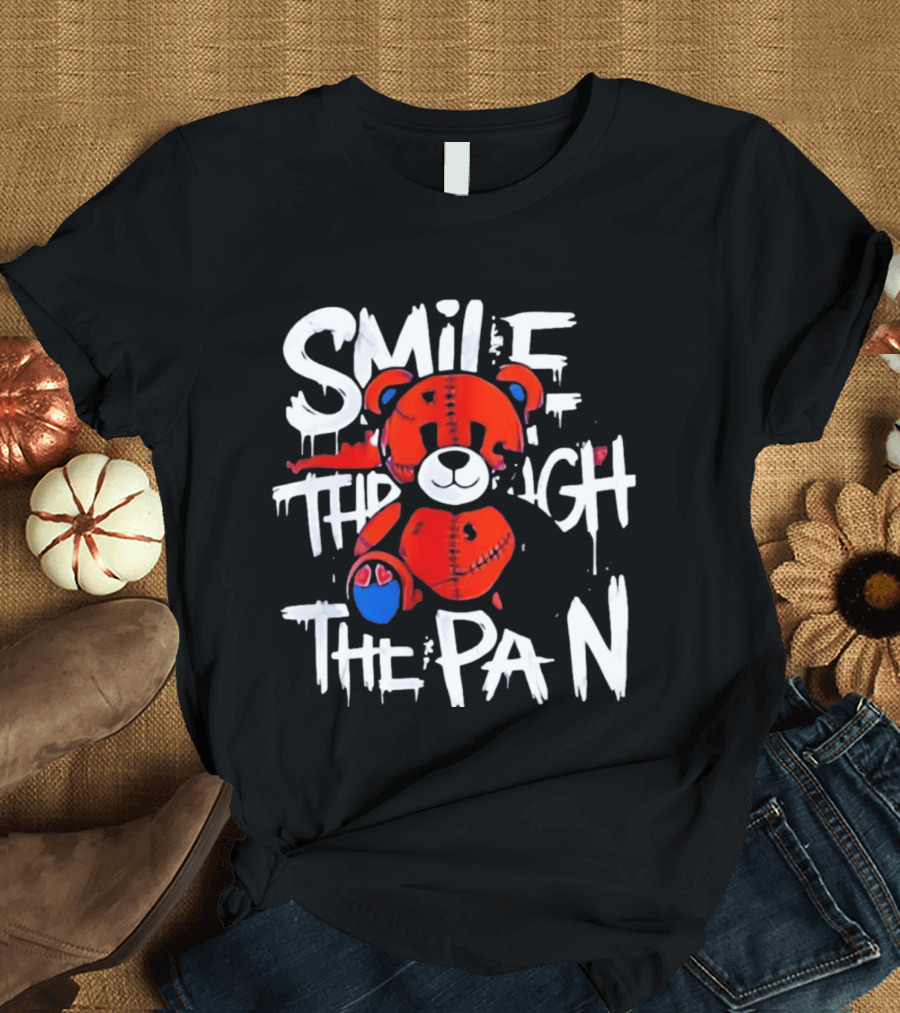 Smile Through The Pain Patchwork Teddy T-Shirt