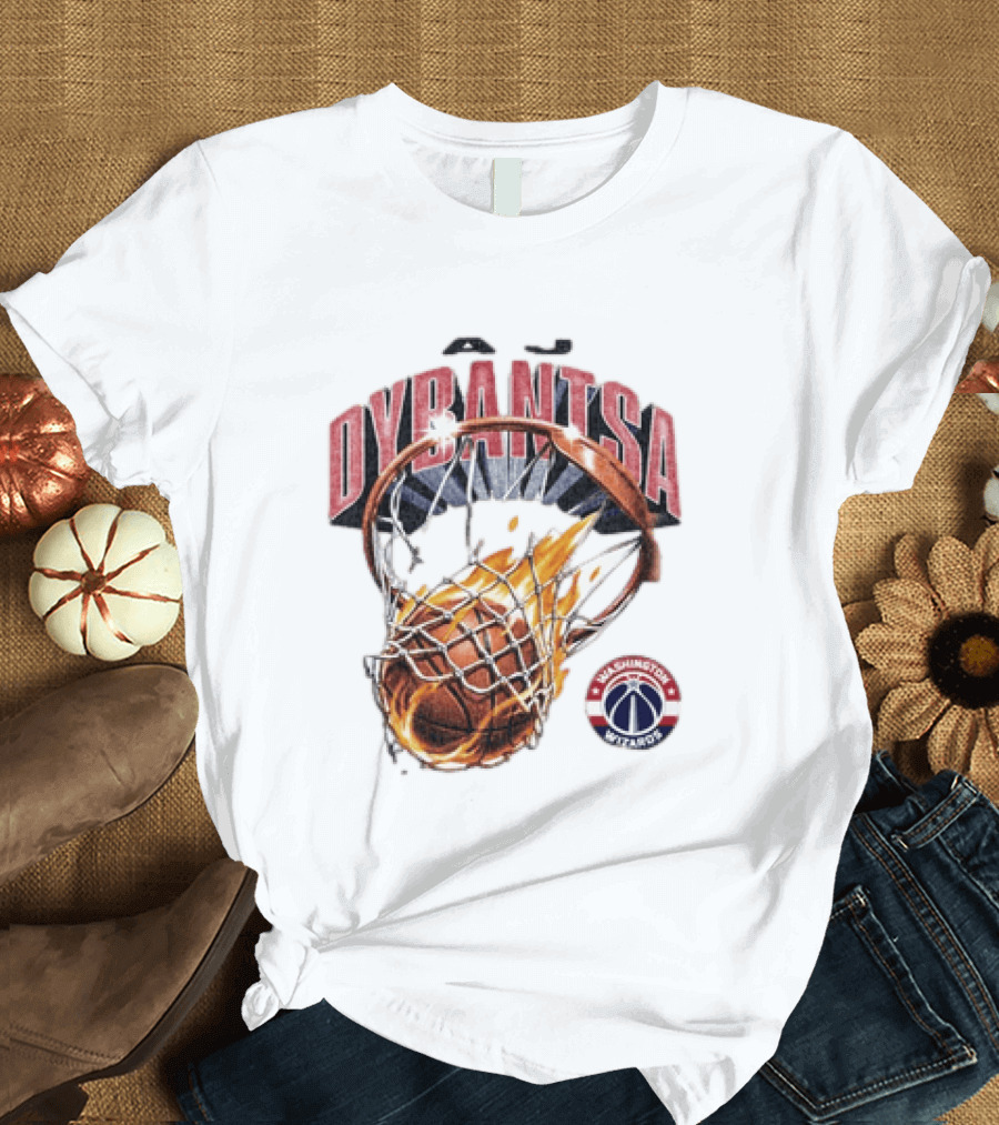 Dybantsa Washington Wizards Basketball Hoop On Fire T-Shirt