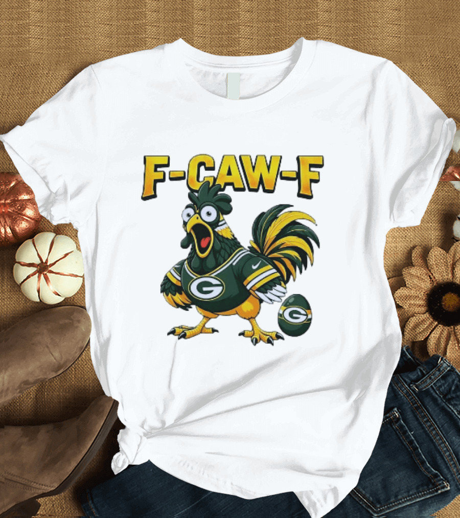 F CAW F Green Bay Packers Rooster Football Fan T-Shirt