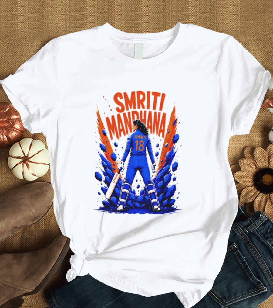 Smriti Mandhana 18 Cricket Star Power Play T-Shirt