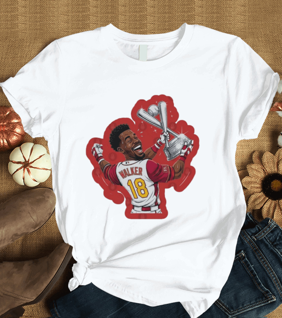 Jordan Walker 18 You Dont Boo Nobodies STL Victory Baseball Trophy T-Shirt