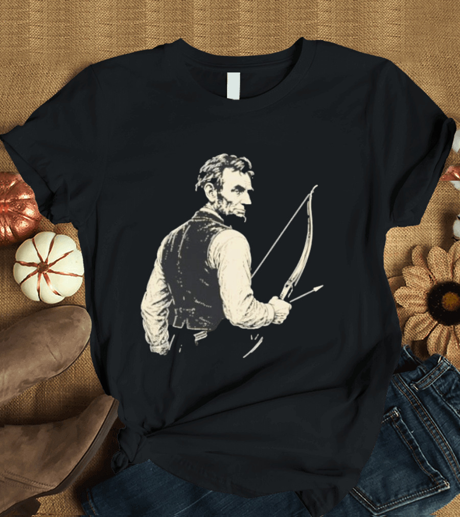 Abraham Lincoln Archery Bow And Arrow Hunting T-Shirt