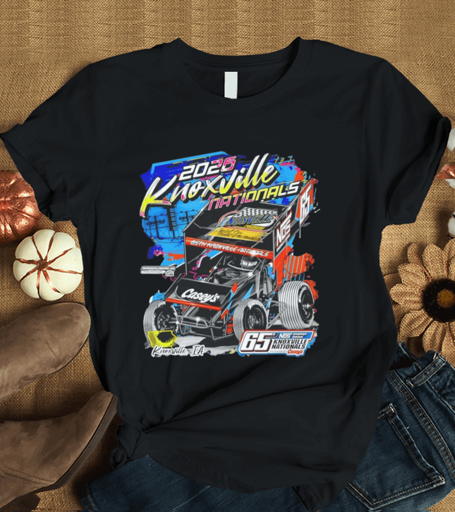 2026 Knoxville Nationals 65th NOS Energy Casey's Knoxville IA Racing Event T-Shirt