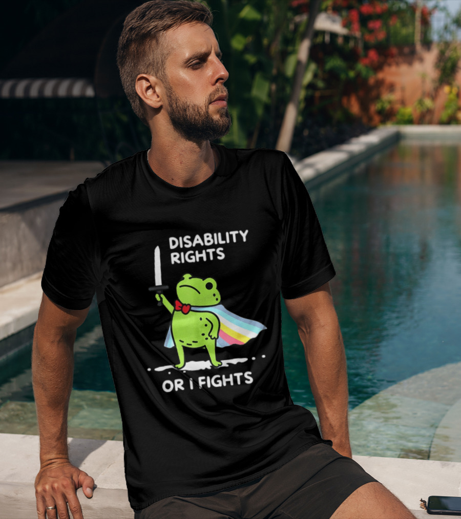 Disability Rights Frog Superhero Or I Fights T-Shirt