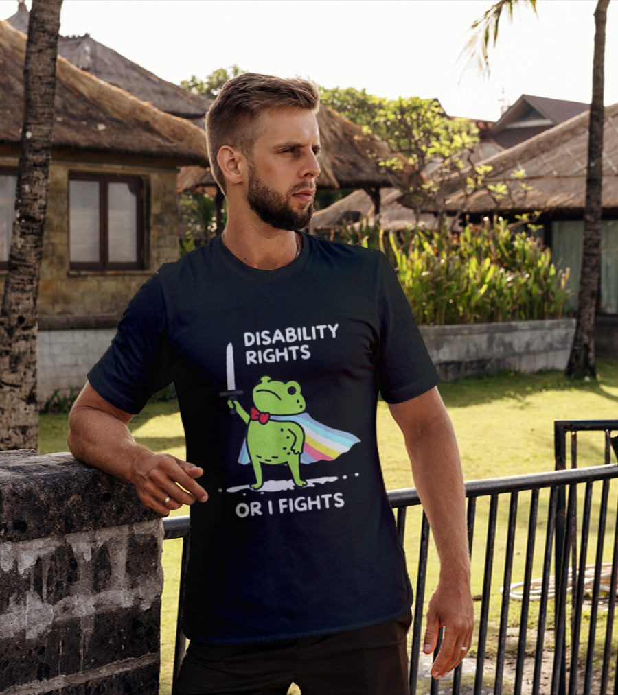 Disability Rights Frog Superhero Or I Fights T-Shirt