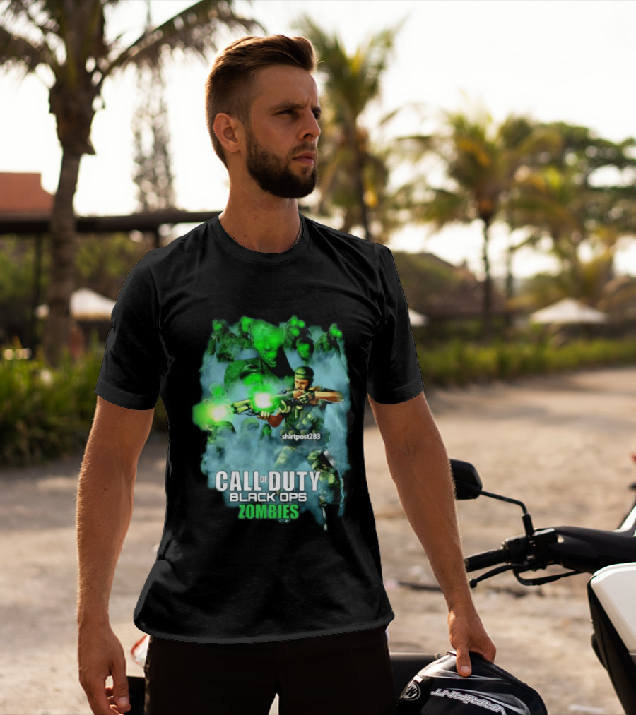 Call Of Duty Black Ops Zombies Tank Dempsey Battle Scene T-Shirt