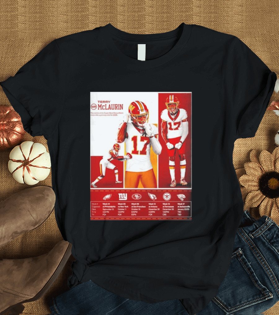 Terry McLaurin Washington Commanders 2026 Schedule NFL Football 17 Jersey Fan Gear T-Shirt