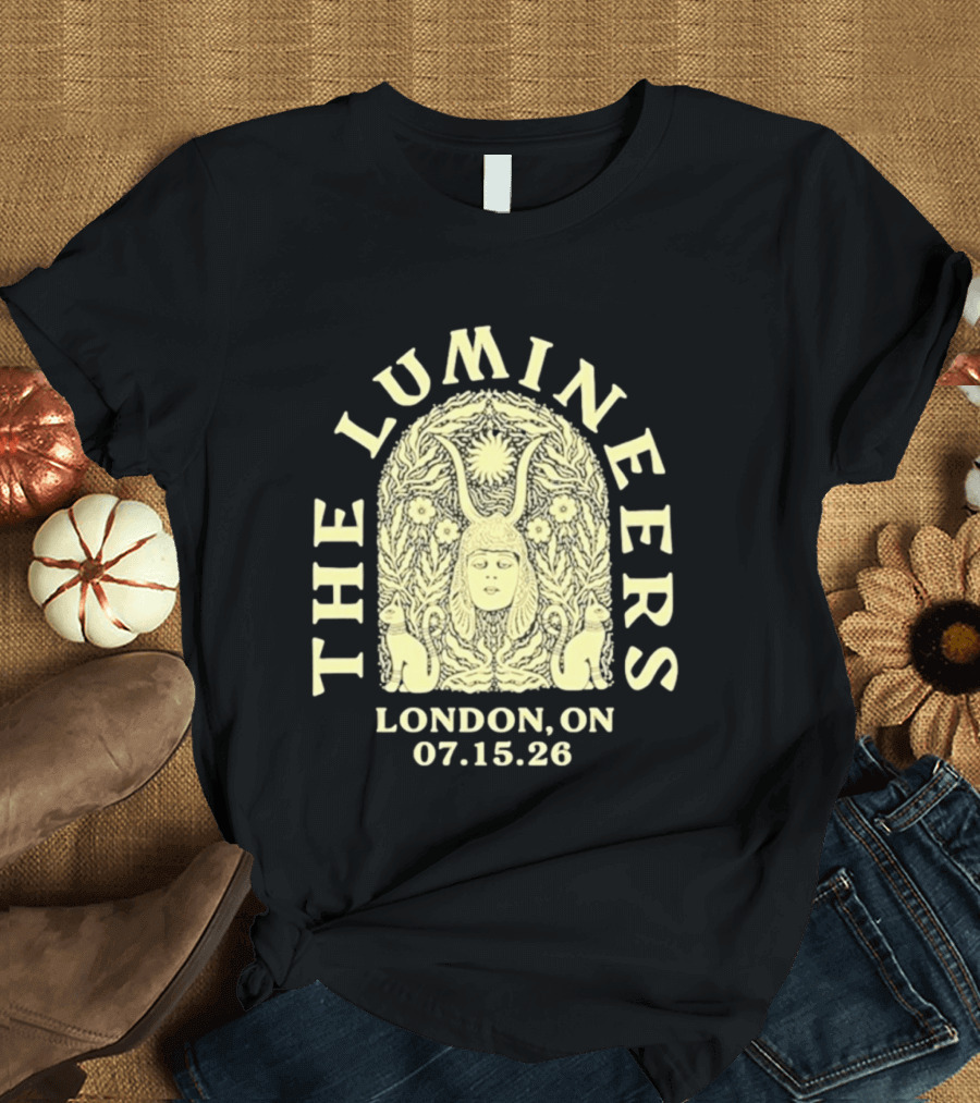 The Lumineers London ON 07.15.26 Concert Event Art Floral Motif T-Shirt
