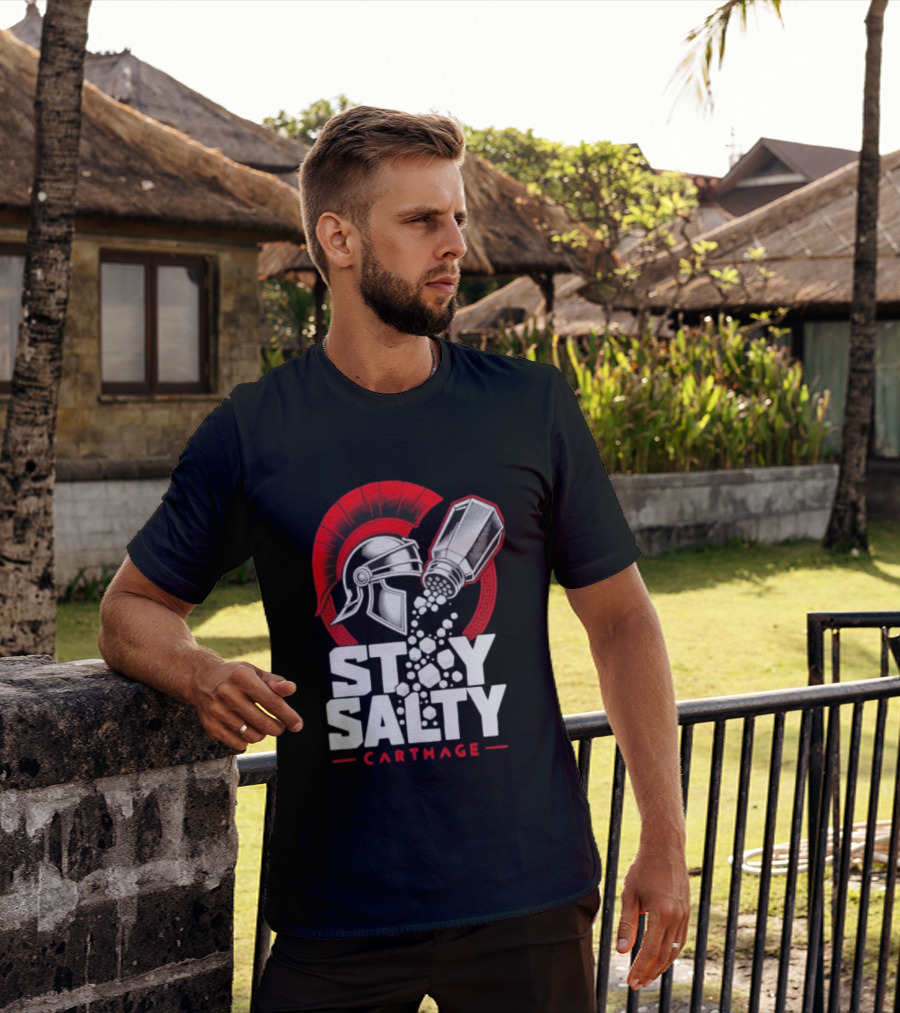 Stay Salty Carthage Roman Republic Rome Punic Wars Greek Helmet Salt Shaker T-Shirt